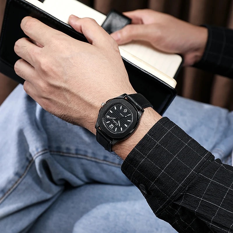 New Casual Leather Strap Men Sports Watch Quartz Elegant Men's Wristwatch Relogio Masculino reloj hombre Montre Homme Saat