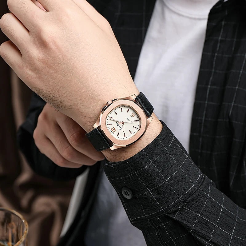 New Casual Leather Strap Men Sports Watch Quartz Elegant Men's Wristwatch Relogio Masculino reloj hombre Montre Homme Saat