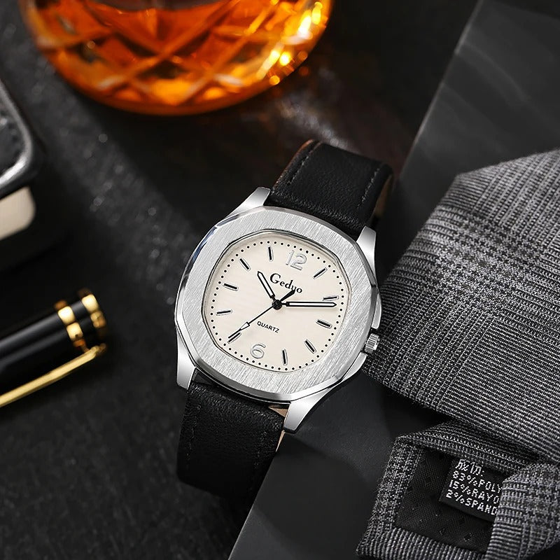 New Casual Leather Strap Men Sports Watch Quartz Elegant Men's Wristwatch Relogio Masculino reloj hombre Montre Homme Saat