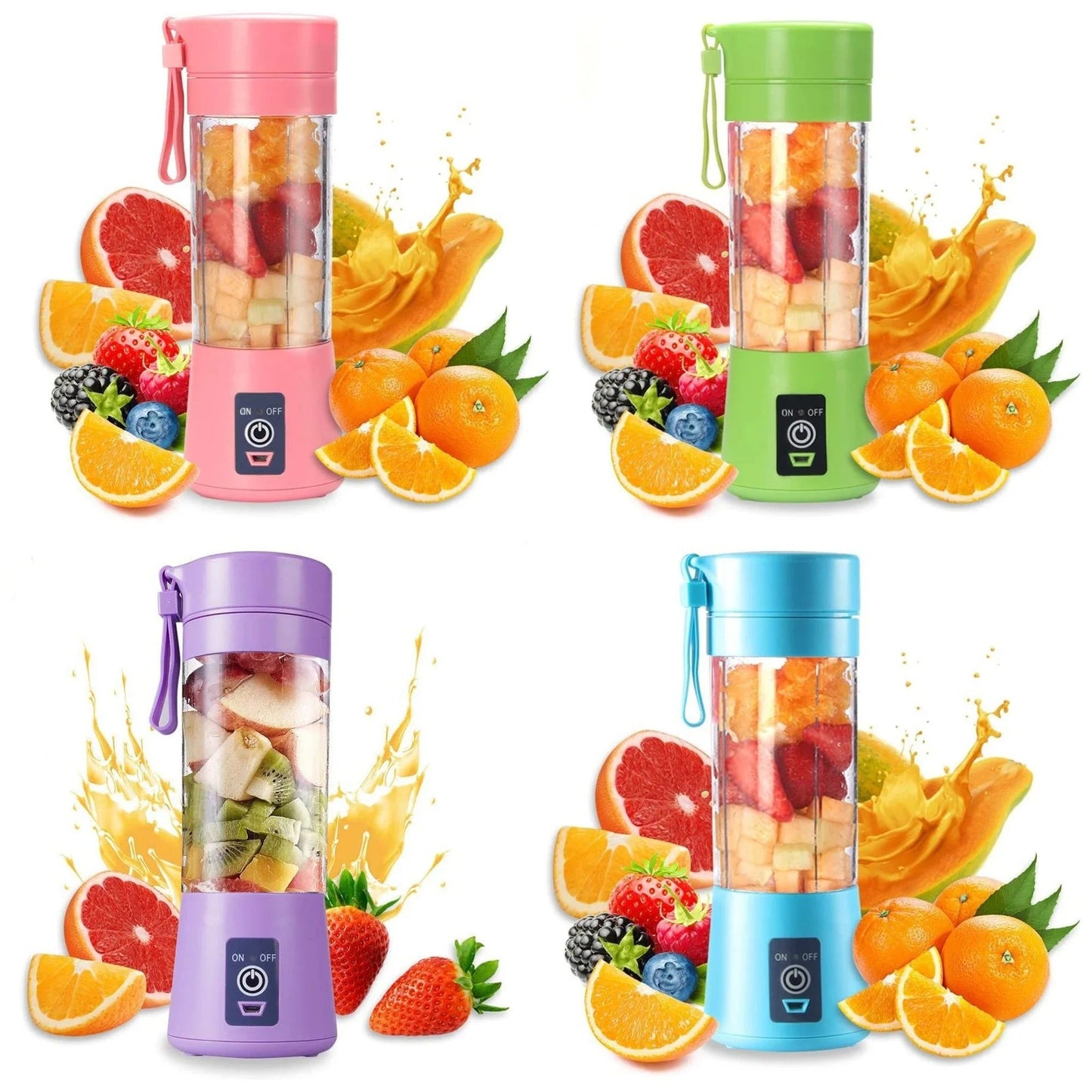 Portable Mini Electric Juicer USB Charging Smoothie Milkshake Maker Automatic Fresh Squeezer Fruit Orange Lemon Kitchen Blender